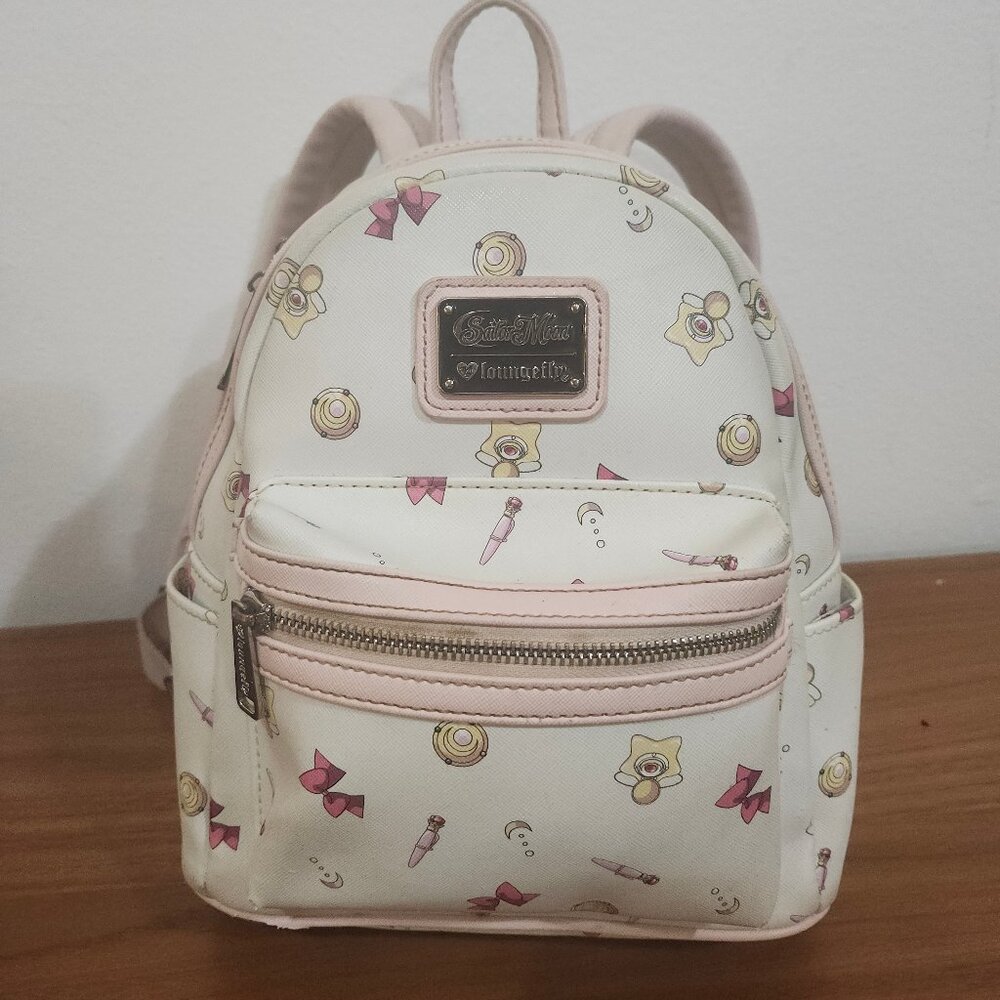 Loungefly Sailor Moon Symbols Pink Backpack